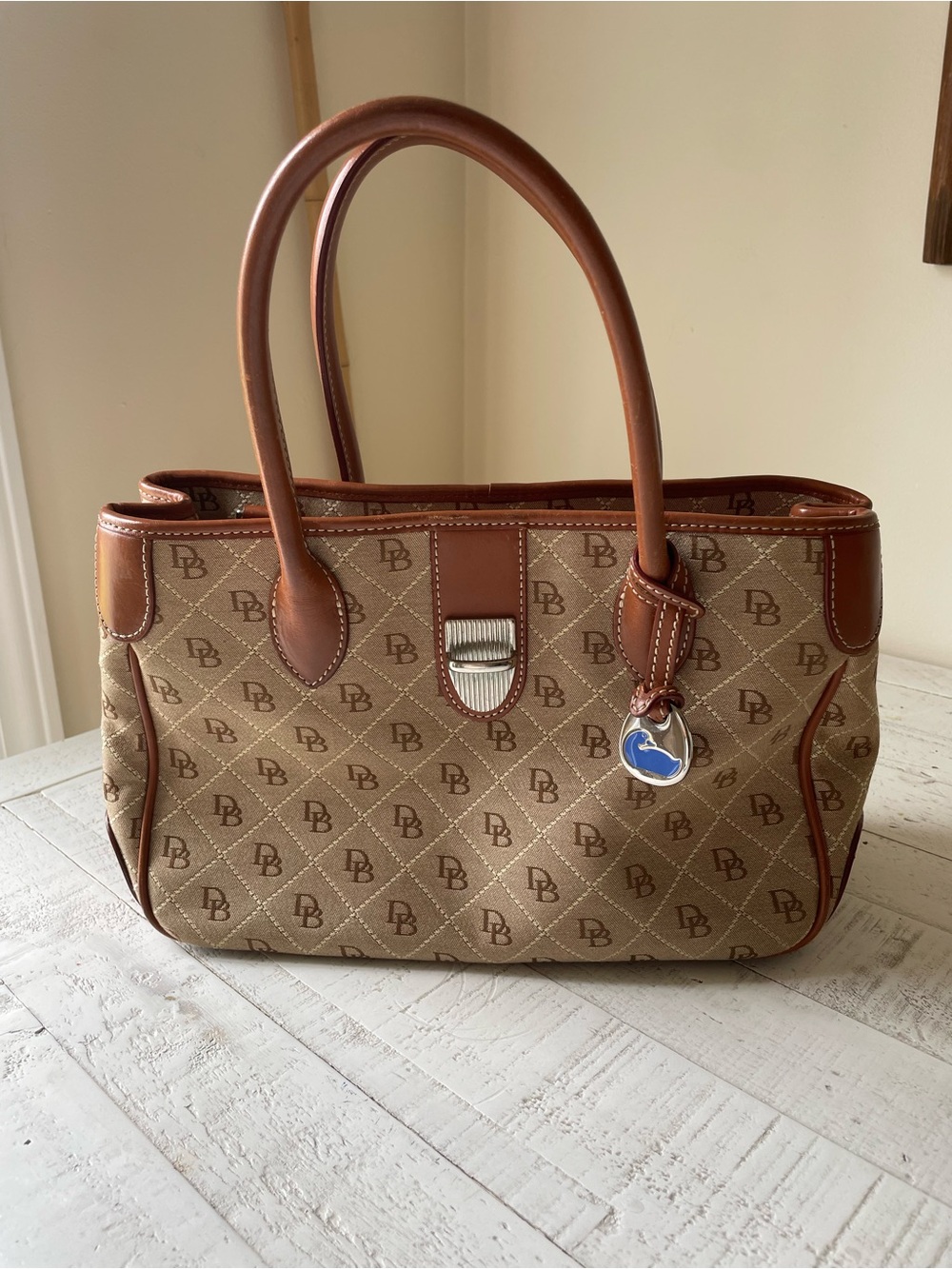 Dooney & Bourke Tan and Brown Tote Bag